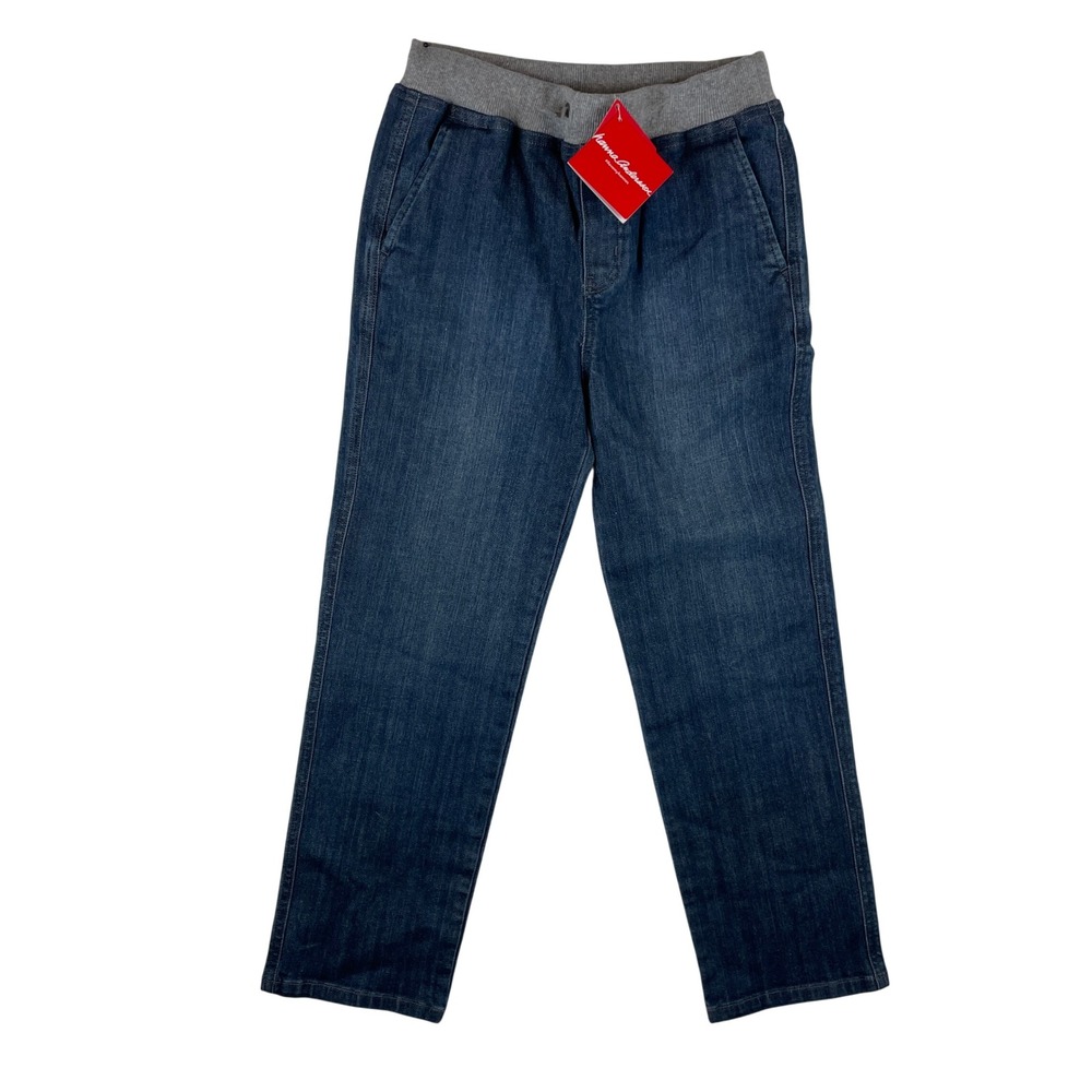 Hanna Andersson Boys‎ Kids Blue Denim Pull On Jeans Size 10 140cm NWT 22W x 23L